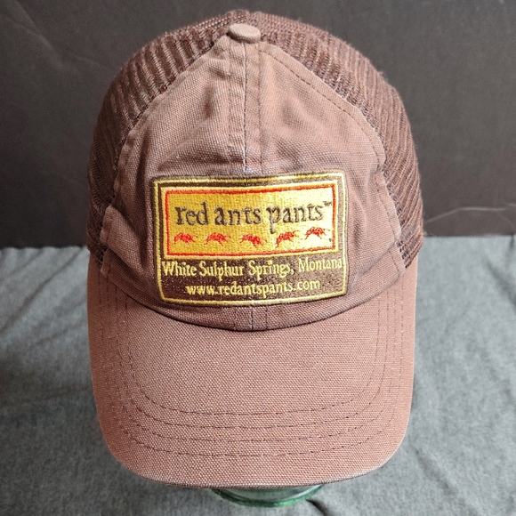 Red Ants Pants Hat Cap Snap Back Embroidered Logo Mesh Trucker Women's - Picture 1 of 9